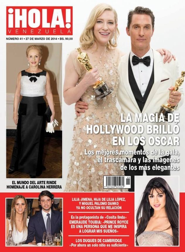 HOLA VENEZUELA magazine side cover 27 March 2014