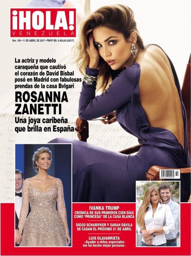 HOLA VENEZUELA magazine side cover 11 April 2017