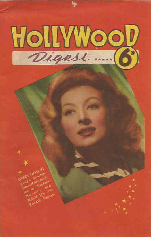 HOLLYWOOD DIGEST magazine side cover  1943