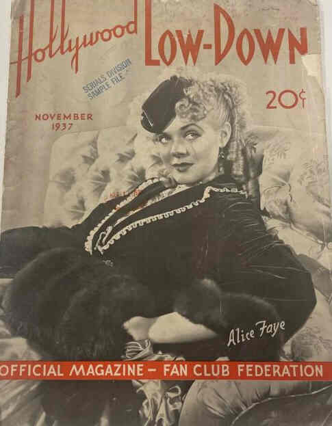 HOLLYWOOD LOW-DOWN | THE magazine side cover  November 1937