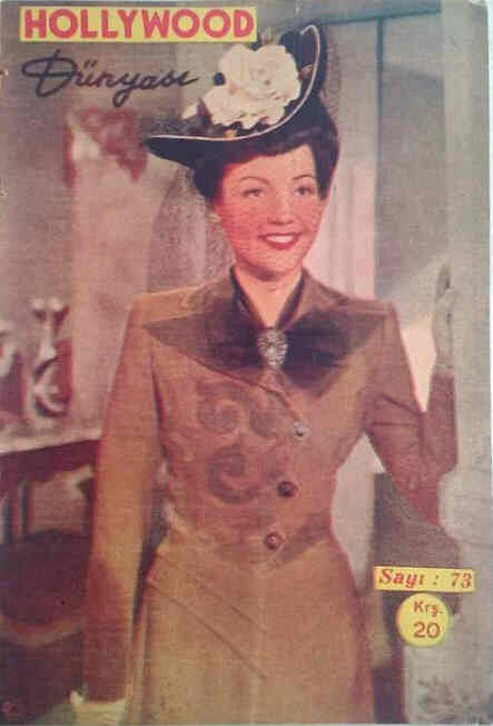 HOLLYWOOD DUNYASI magazine side cover Issue 73  1945