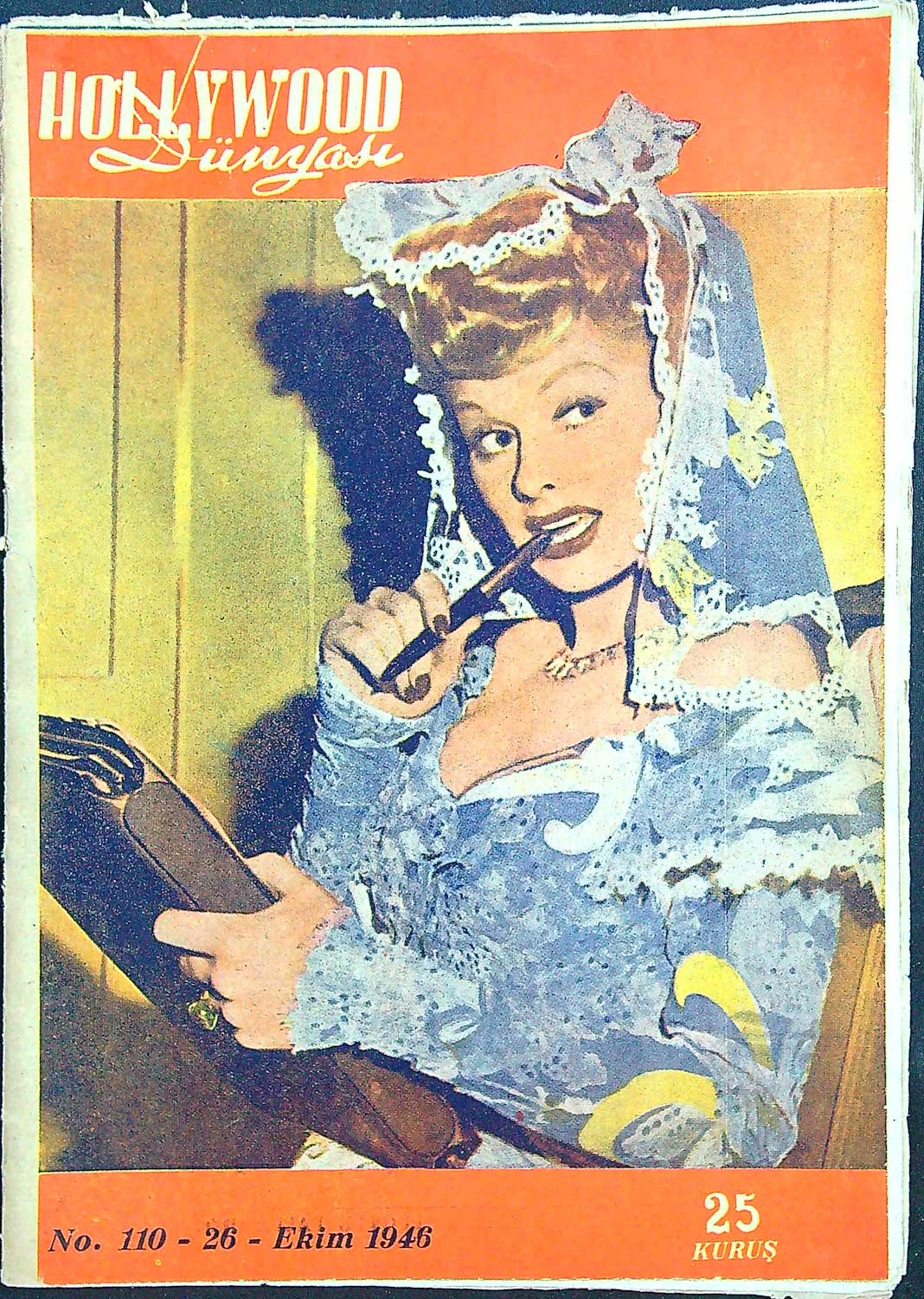 HOLLYWOOD DUNYASI magazine side cover Issue 110 26 October 1946