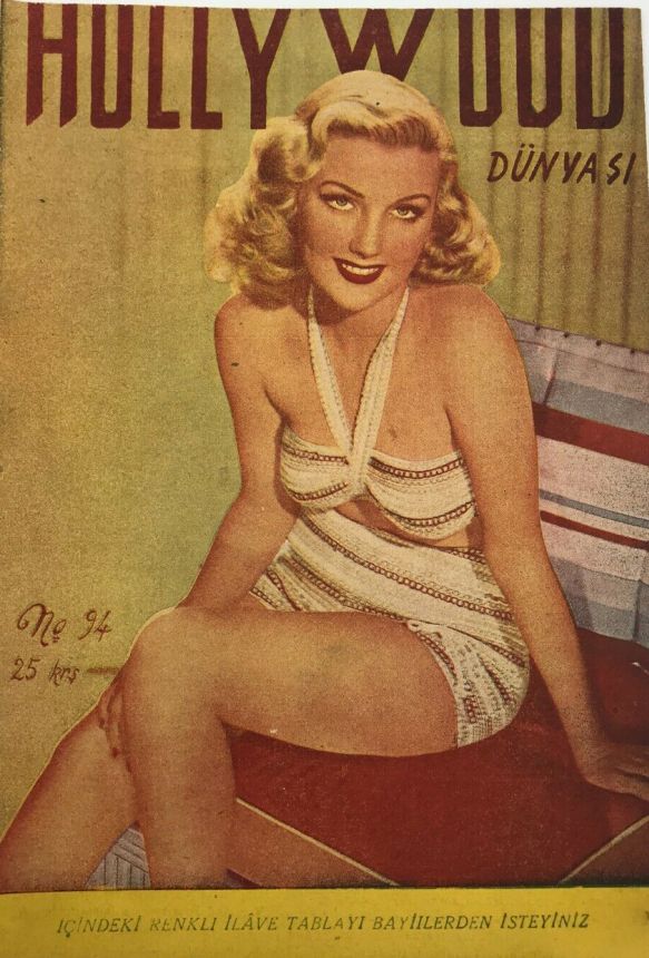 HOLLYWOOD DUNYASI magazine side cover Issue 94   1946