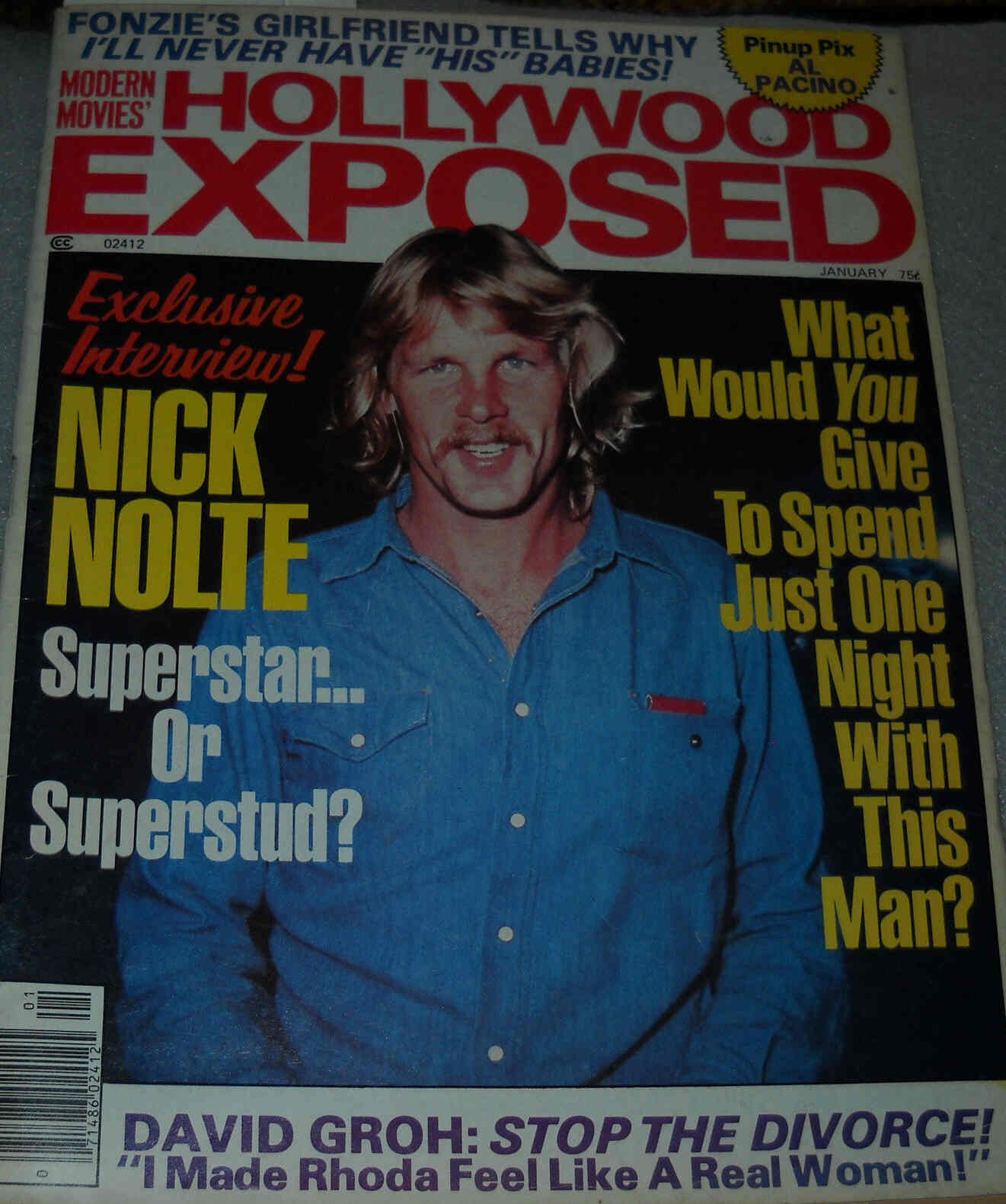 MODERN MOVIES magazine side cover January 1977