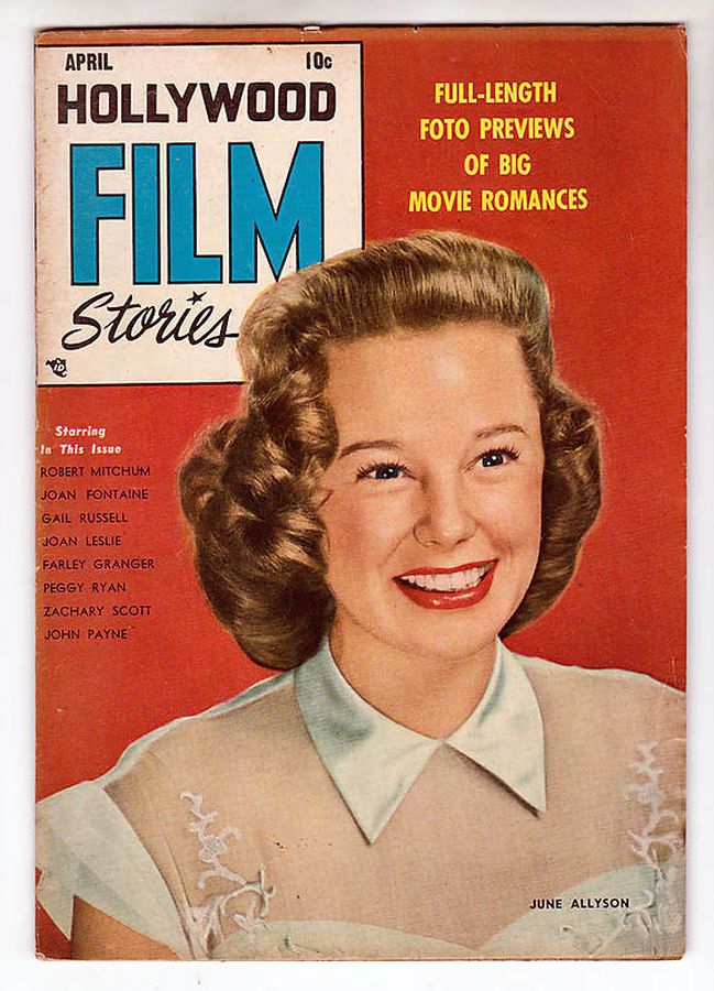 HOLLYWOOD FILM STORIES magazine side cover Issue 1  April 1950