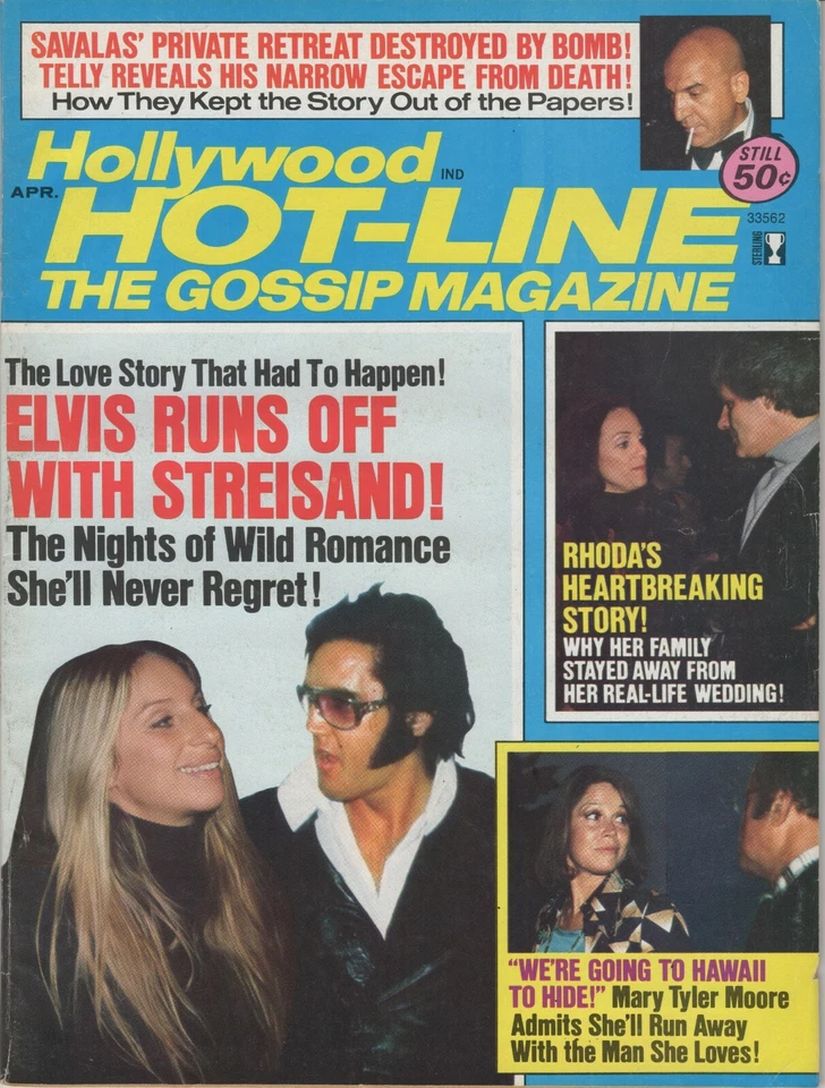 HOLLYWOOD HOT-LINE magazine side cover  April 1975