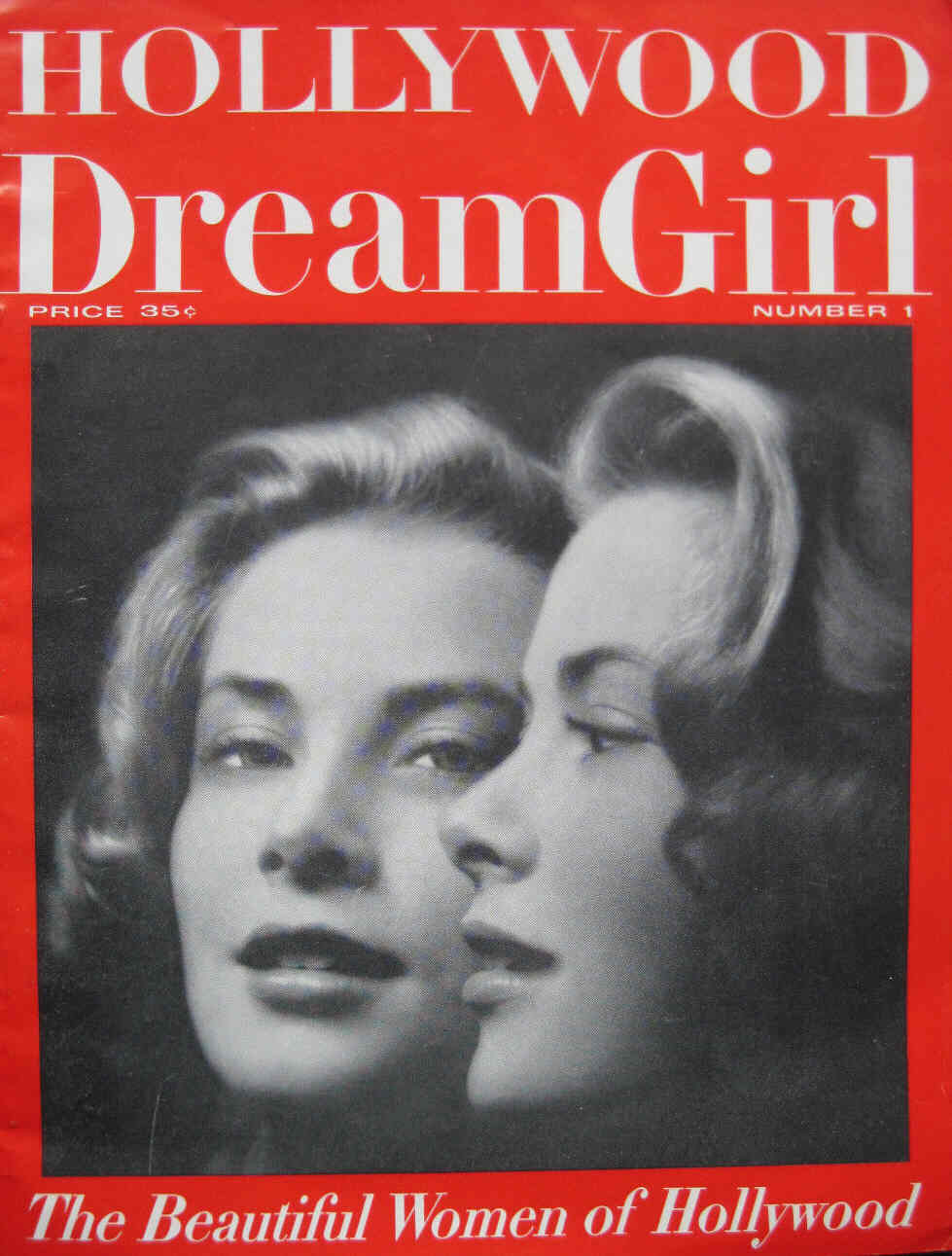 HOLLYWOOD DREAMGIRL magazine side cover Issue 1  1955