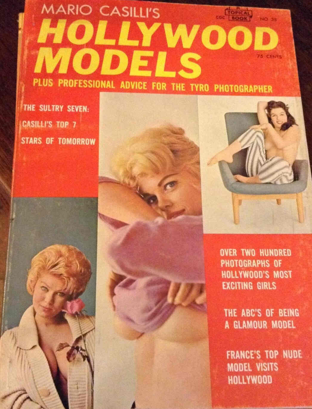 MARIO CASILLIS HOLLYWOOD MODELS magazine side cover Issue 38  1963