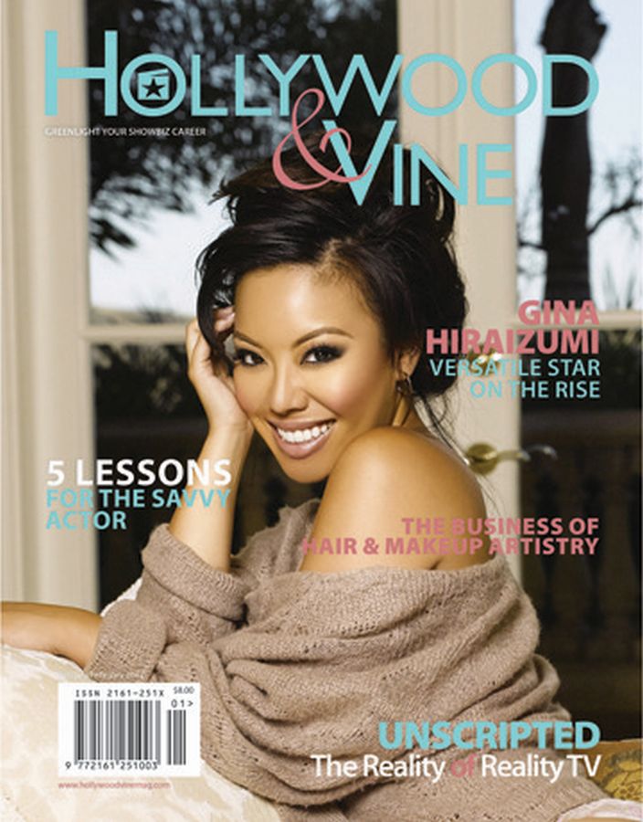 HOLLYWOOD AND VINE magazine side cover Issue 4 January/February 2012