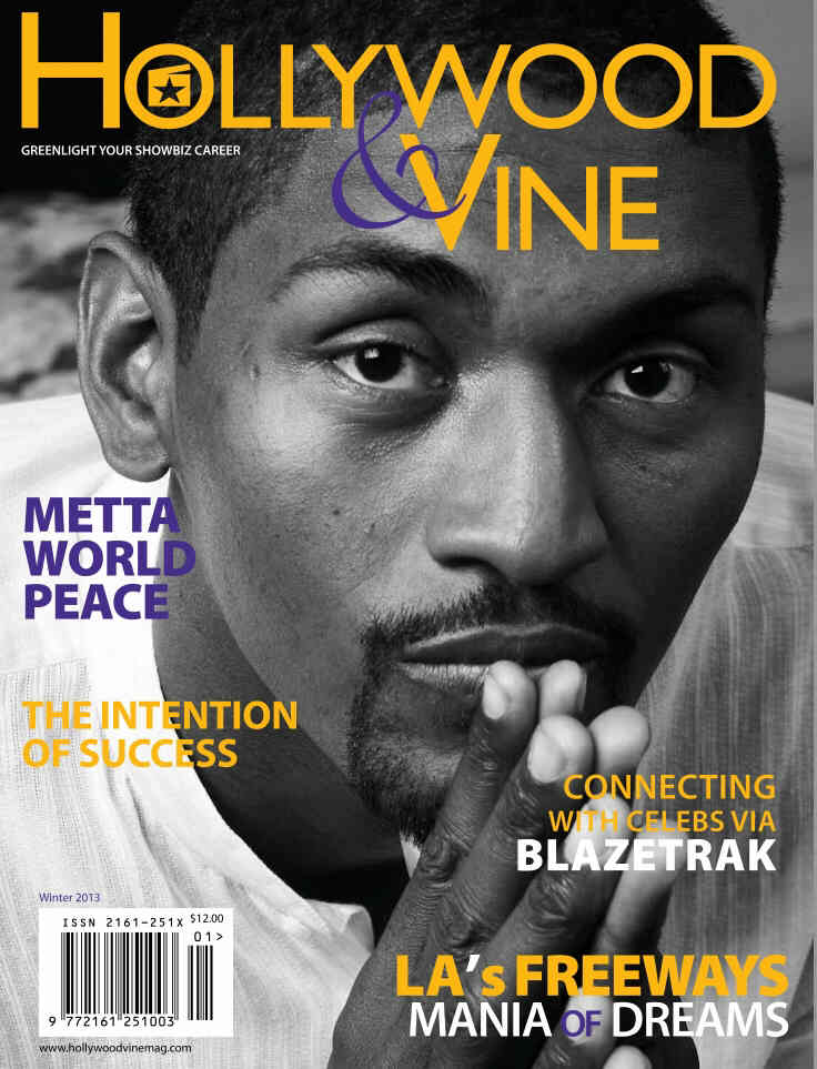 HOLLYWOOD AND VINE magazine side cover Issue 7 Winter 2013