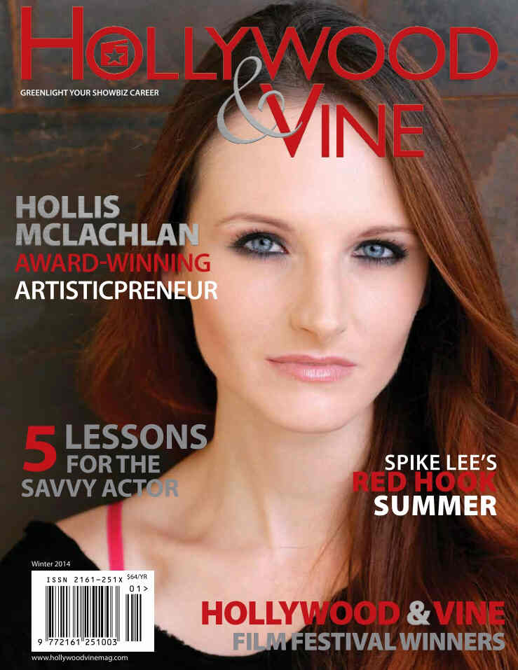 HOLLYWOOD AND VINE magazine side cover Issue 8 Winter 2014