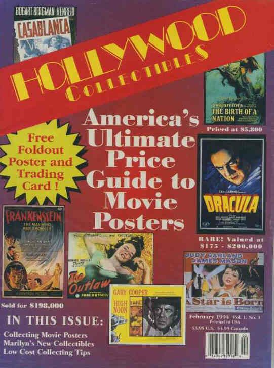 HOLLYWOOD COLLECTIBLES magazine side cover Issue 1 February 1994