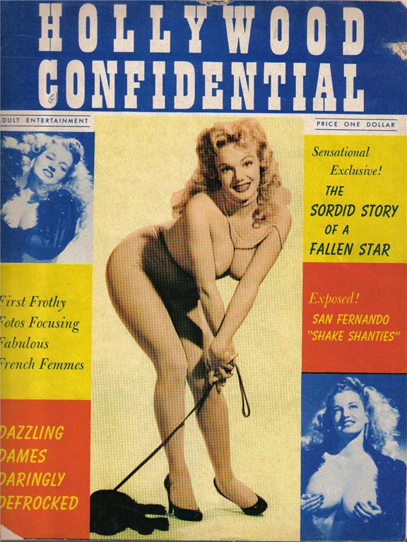 HOLLYWOOD CONFIDENTIAL magazine side cover  1957