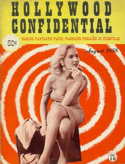 HOLLYWOOD CONFIDENTIAL magazine side cover  Vol 2 # 10 August 1958