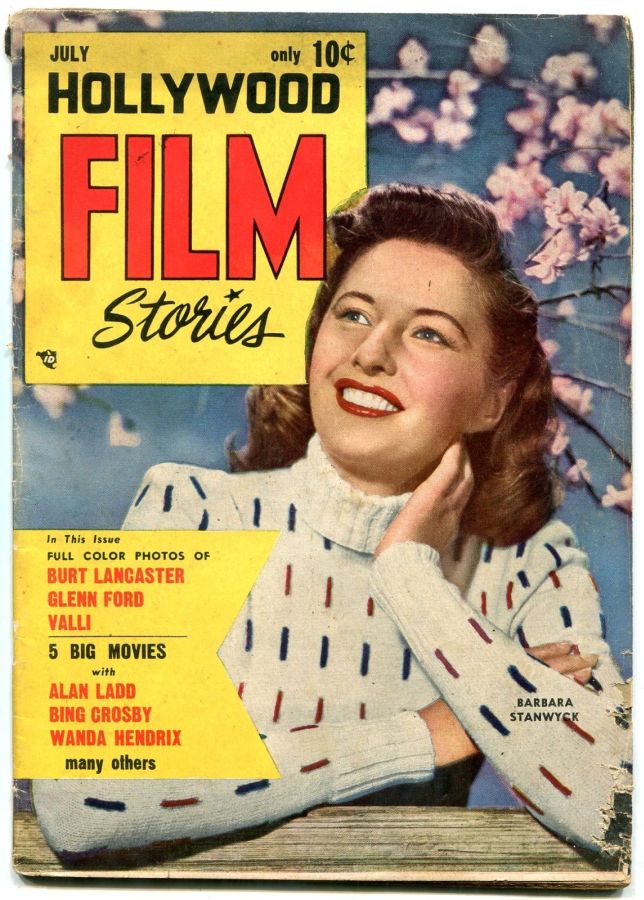 HOLLYWOOD FILM STORIES magazine side cover Issue 3 July 1950