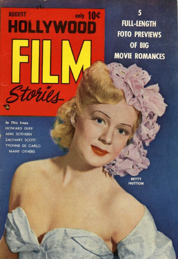 HOLLYWOOD FILM STORIES magazine side cover Issue 4 August 1950