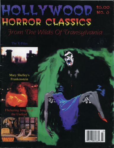HOLLYWOOD HORROR CLASSICS magazine side cover Issue 3  1994