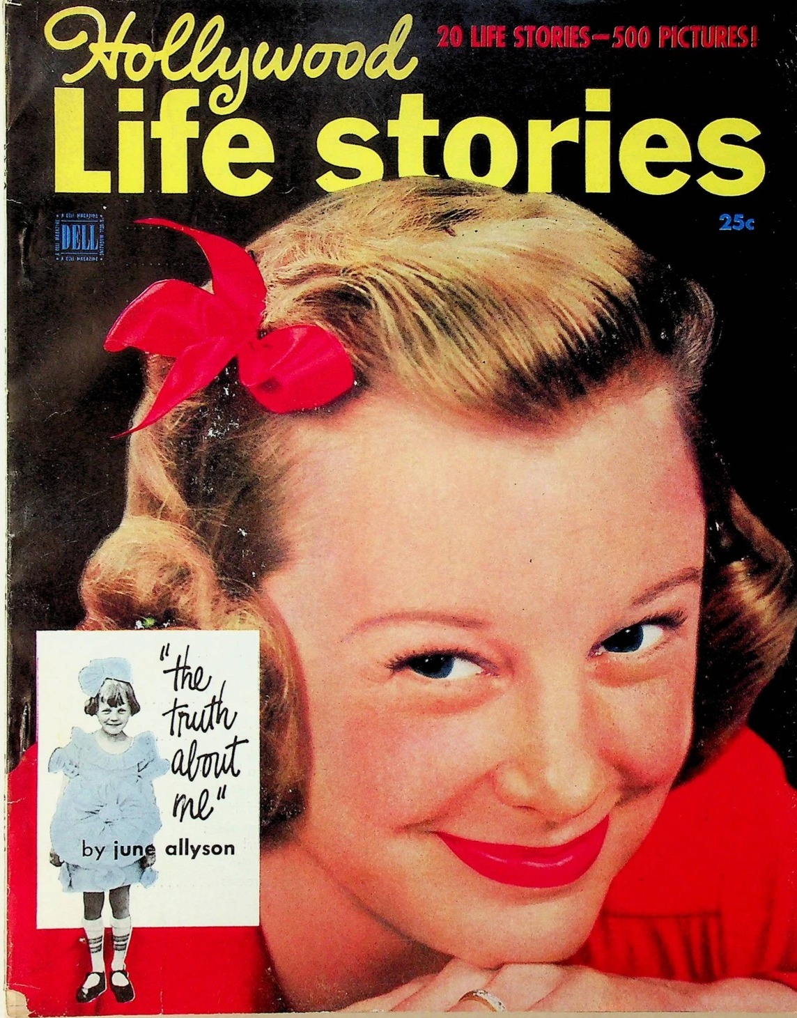 HOLLYWOOD LIFE STORIES magazine side cover Issue 1 Vol 1 # 1 1952