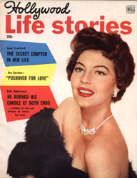 HOLLYWOOD LIFE STORIES magazine side cover Issue 2  1953