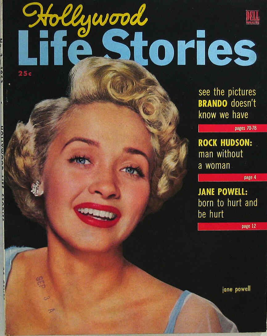 HOLLYWOOD LIFE STORIES magazine side cover Issue 3  1953