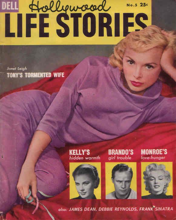 HOLLYWOOD LIFE STORIES magazine side cover Issue 5  1955