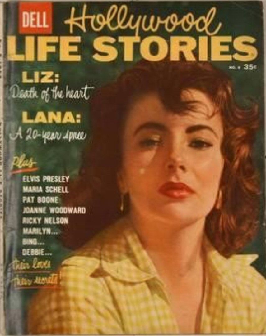 HOLLYWOOD LIFE STORIES magazine side cover Issue 8  1958