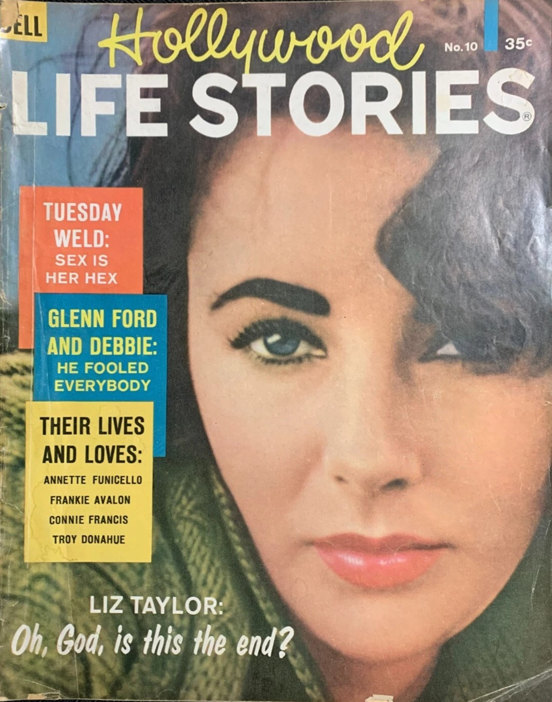 HOLLYWOOD LIFE STORIES magazine side cover Issue 10  1960