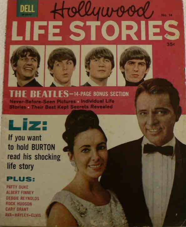HOLLYWOOD LIFE STORIES magazine side cover Issue 14 May 1964