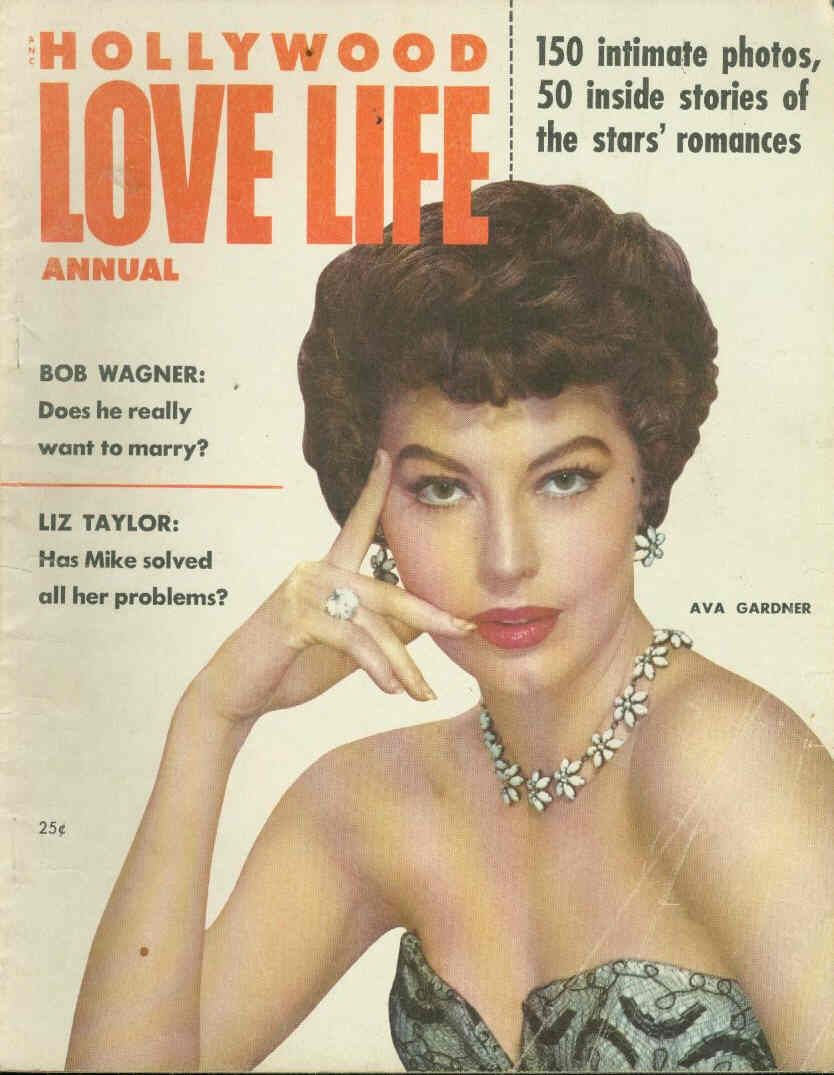 HOLLYWOOD LOVE LIFE ANNUAL magazine side cover Issue 1  1955