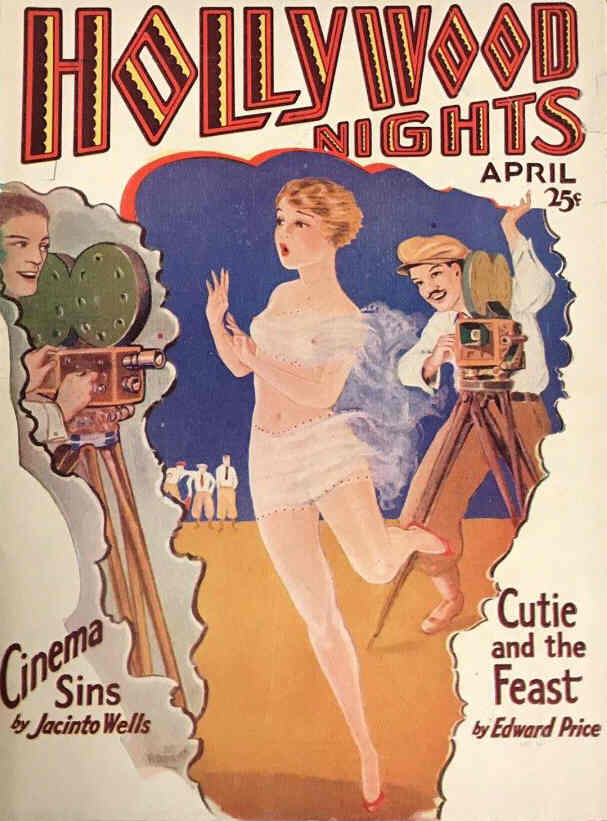 HOLLYWOOD NIGHTS magazine side cover April 1930