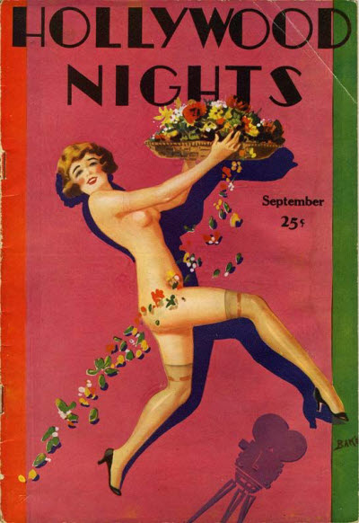 HOLLYWOOD NIGHTS magazine side cover September 1930
