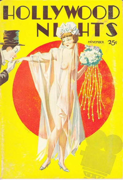 HOLLYWOOD NIGHTS magazine side cover  Vol 1 # 8 November 1930
