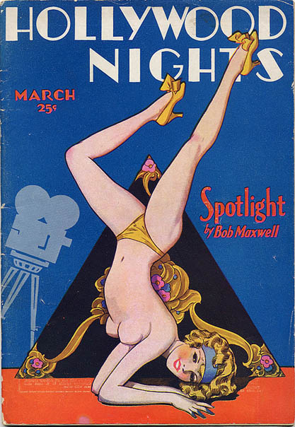 HOLLYWOOD NIGHTS magazine side cover March 1931
