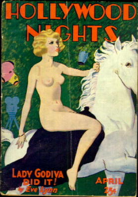 HOLLYWOOD NIGHTS magazine side cover April 1931