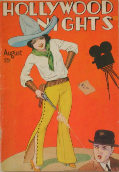 HOLLYWOOD NIGHTS magazine side cover August 1931