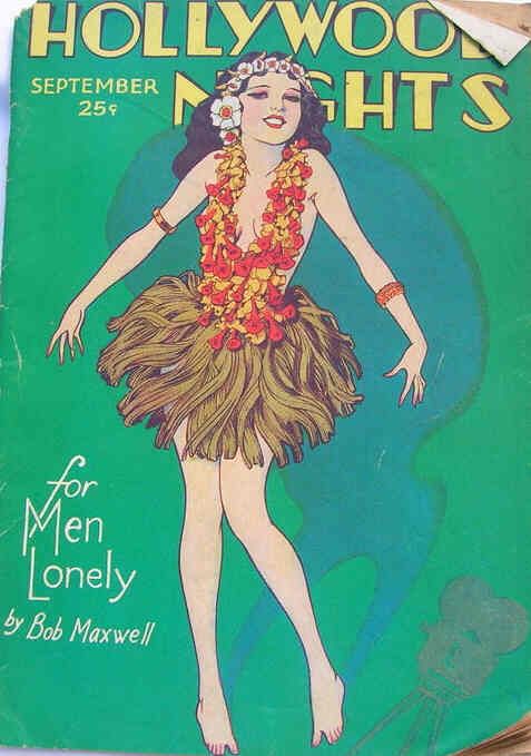 HOLLYWOOD NIGHTS magazine side cover  Vol 2 # 6 September 1931