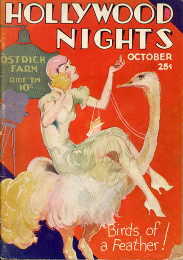 HOLLYWOOD NIGHTS magazine side cover October 1931