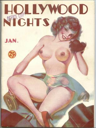 HOLLYWOOD NIGHTS magazine side cover January 1936