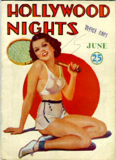 HOLLYWOOD NIGHTS magazine side cover June 1936