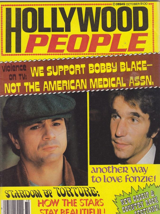 HOLLYWOOD PEOPLE magazine side cover October 1977