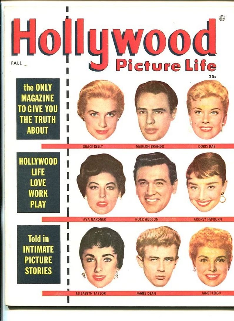 HOLLYWOOD PICTURE LIFE magazine side cover Issue 1 Fall 1955