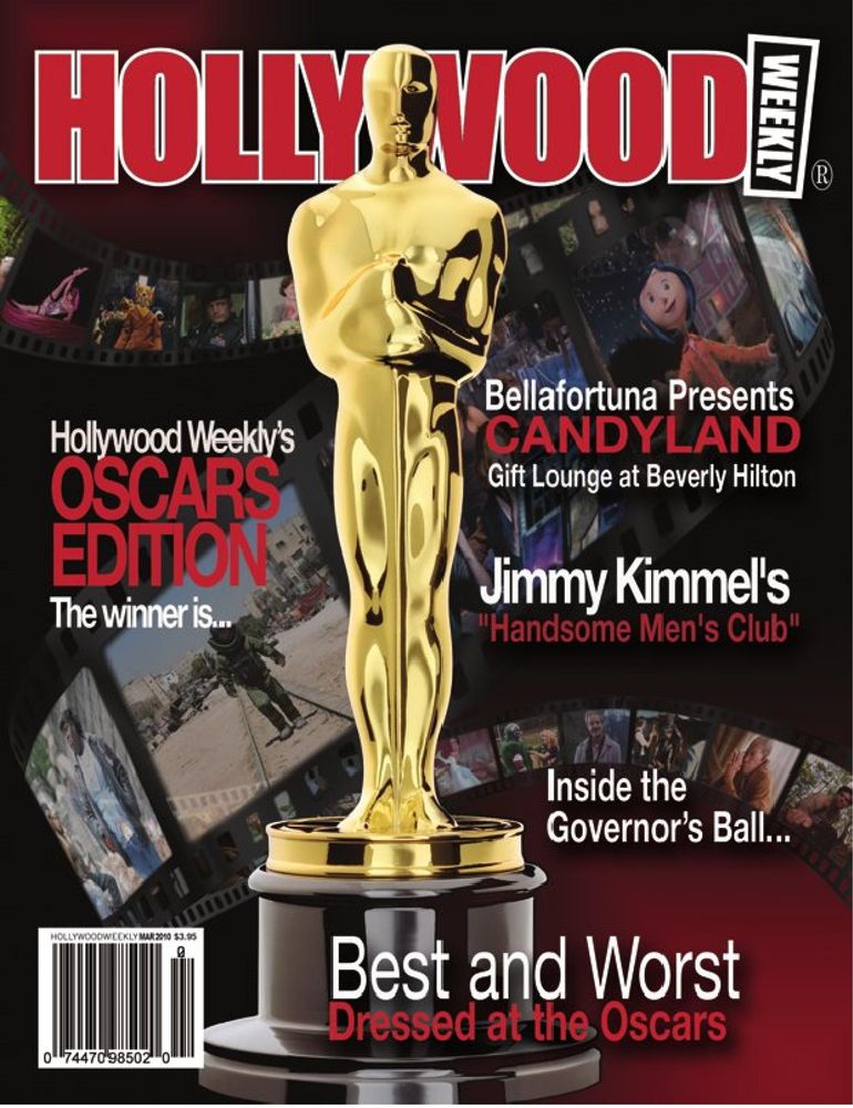 HOLLYWOOD WEEKLY magazine side cover March 2010