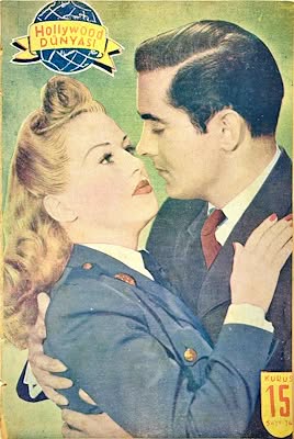 HOLLYWOOD DUNYASI magazine side cover Issue 14 12 February 1944