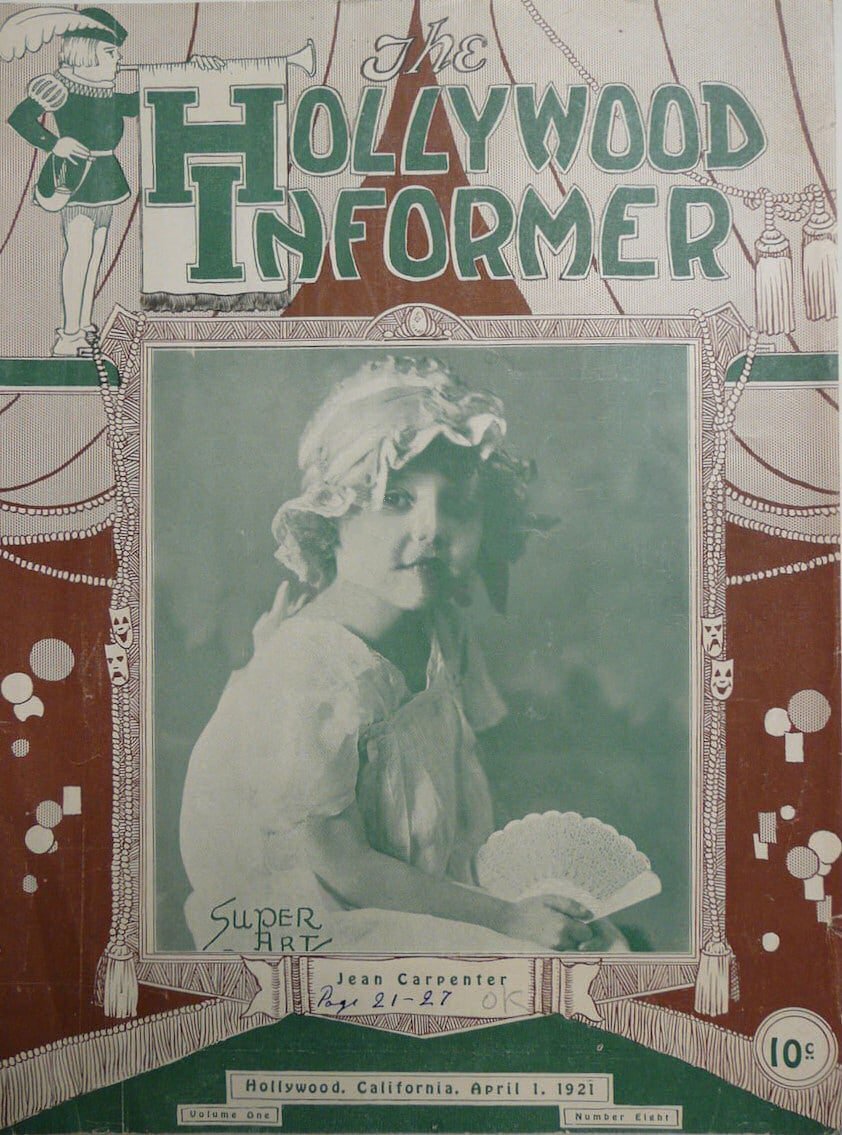 HOLLYWOOD INFORMER magazine side cover  Vol 1 No  8 1 April 1921