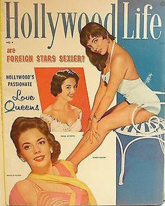 HOLLYWOOD LIFE (50s) magazine side cover  October 1956