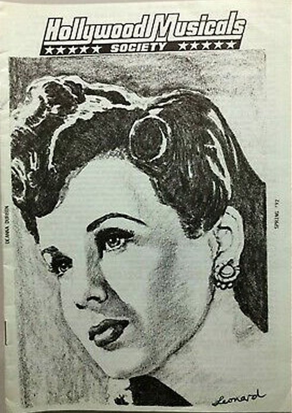 HOLLYWOOD MUSICALS SOCIETY magazine side cover Spring 1992