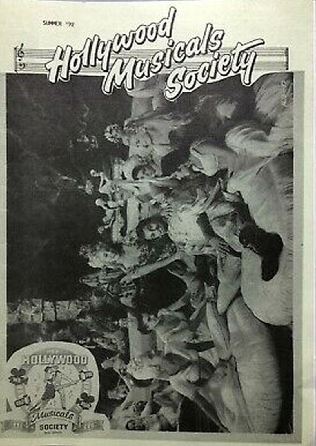 HOLLYWOOD MUSICALS SOCIETY magazine side cover Summer 1992