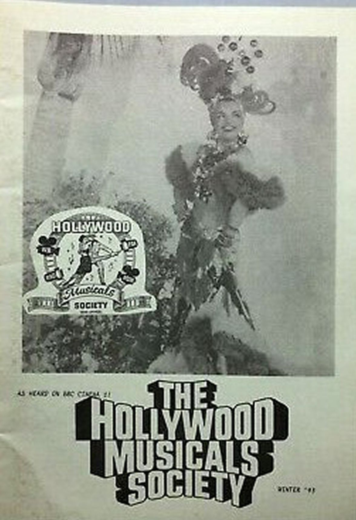 HOLLYWOOD MUSICALS SOCIETY magazine side cover Winter 1993
