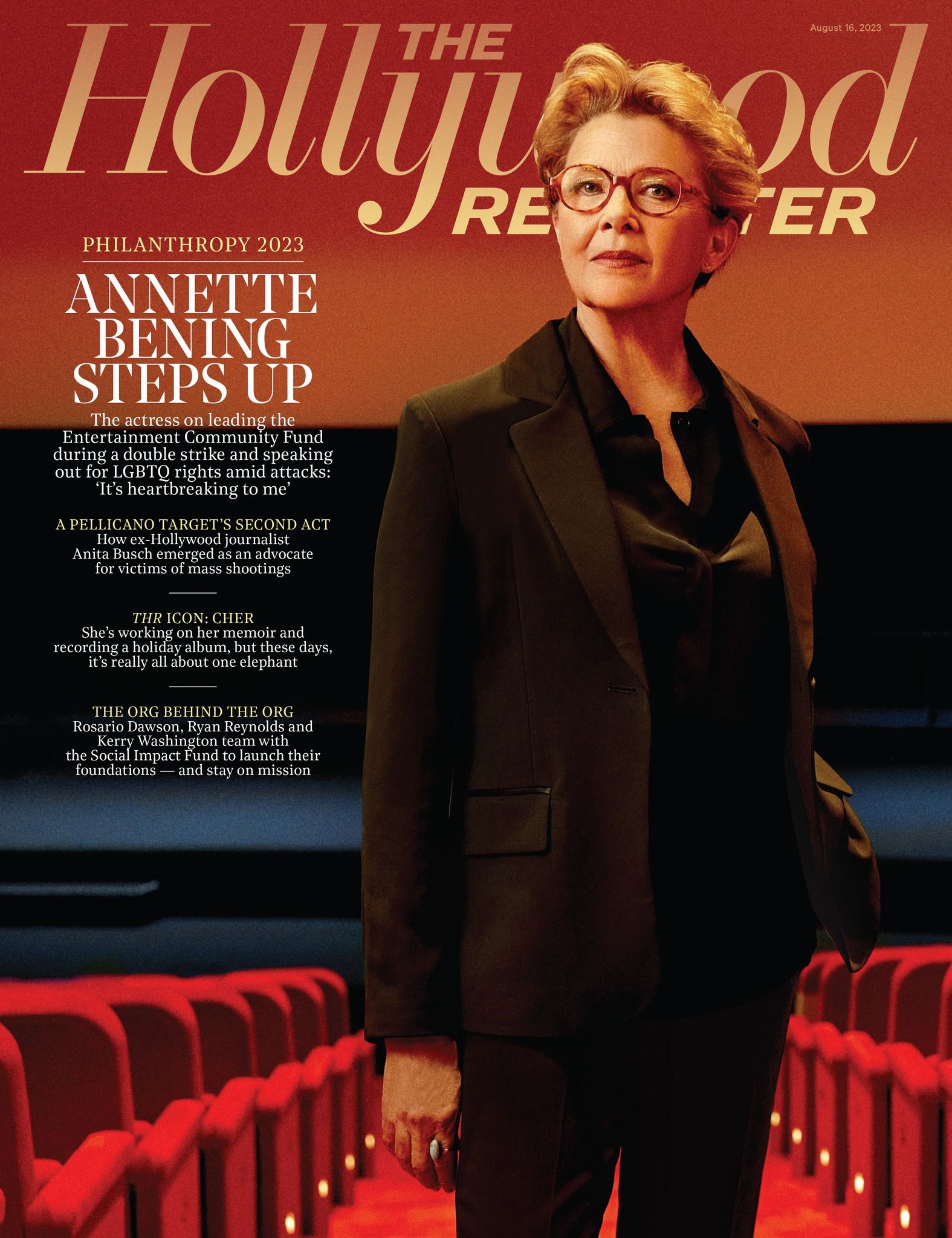 HOLLYWOOD REPORTER | THE magazine side cover 16 August 2023