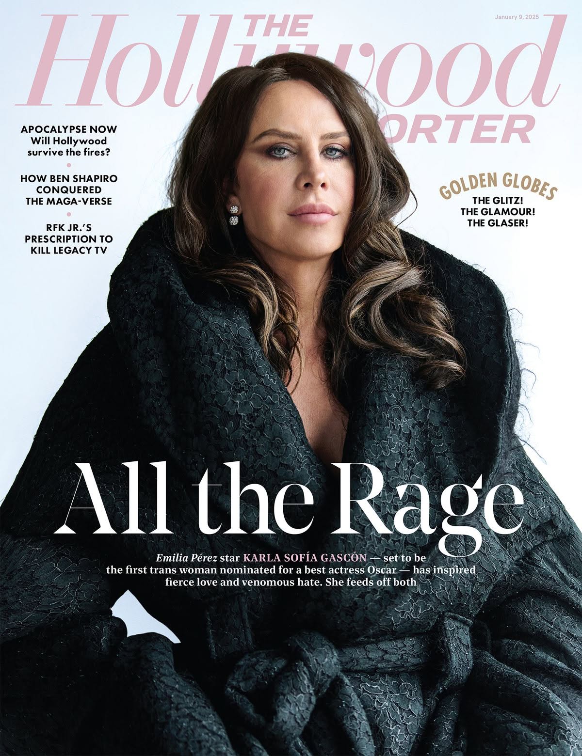 HOLLYWOOD REPORTER | THE magazine side cover 9 January 2025